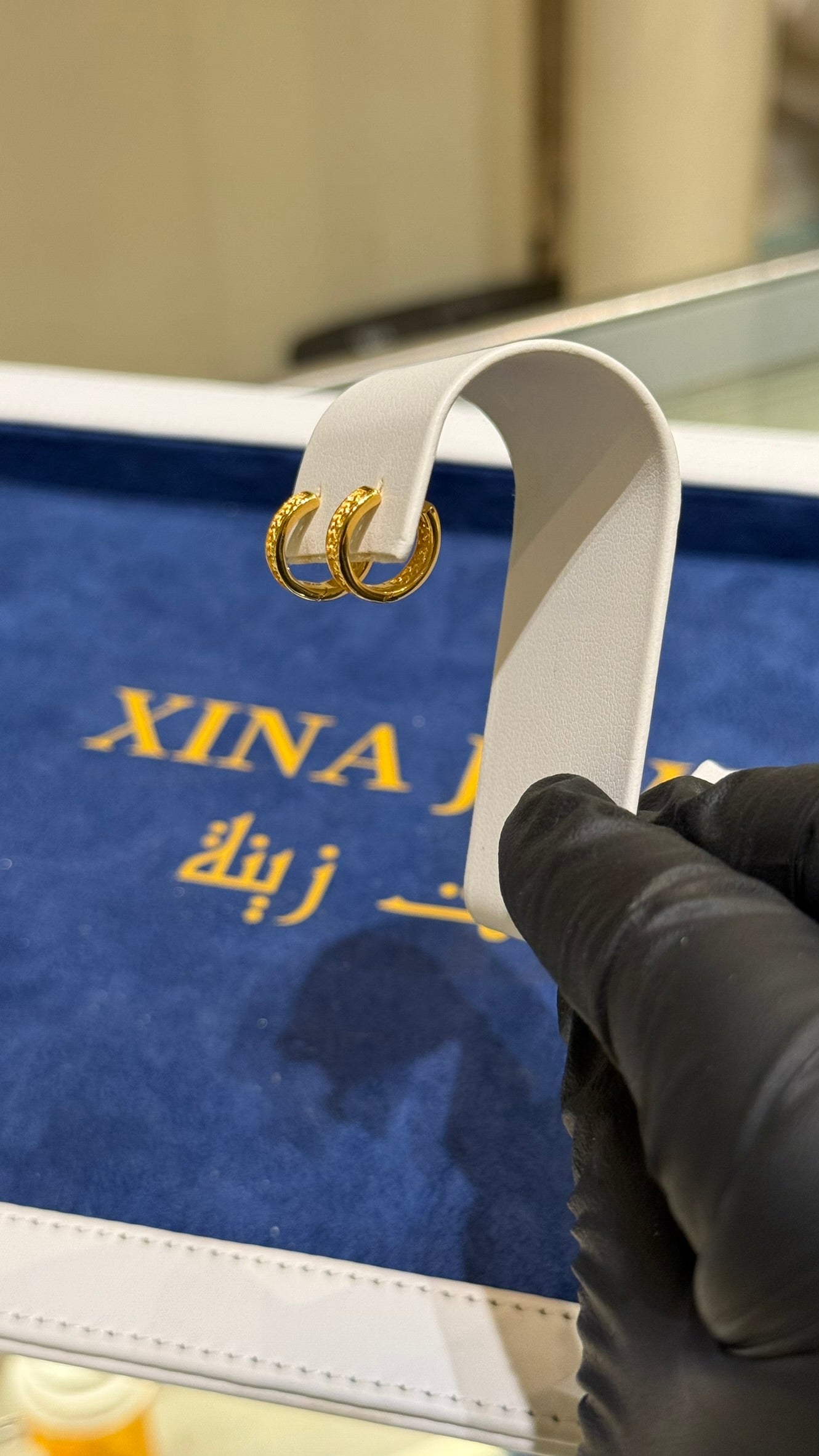 21K Gold Huggie Earrings