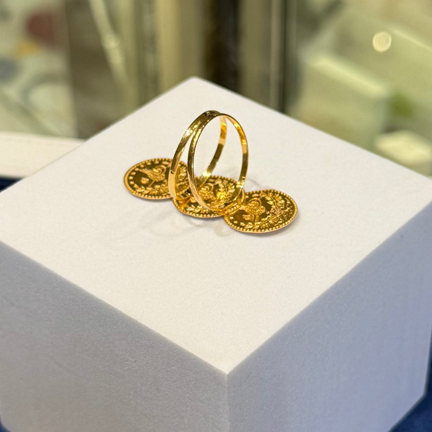 21K Gold Coins Ring