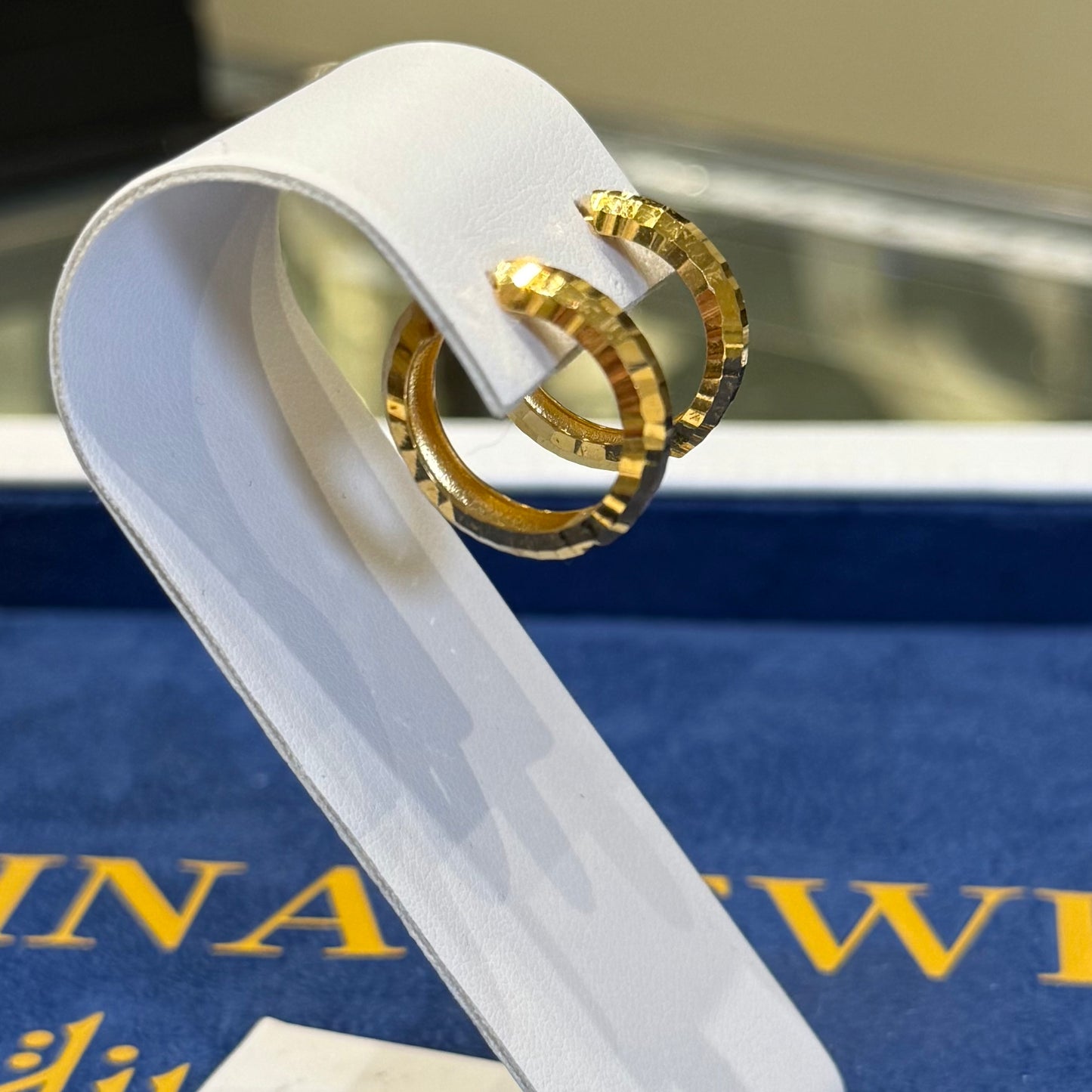 21K Gold Hoop Earrings