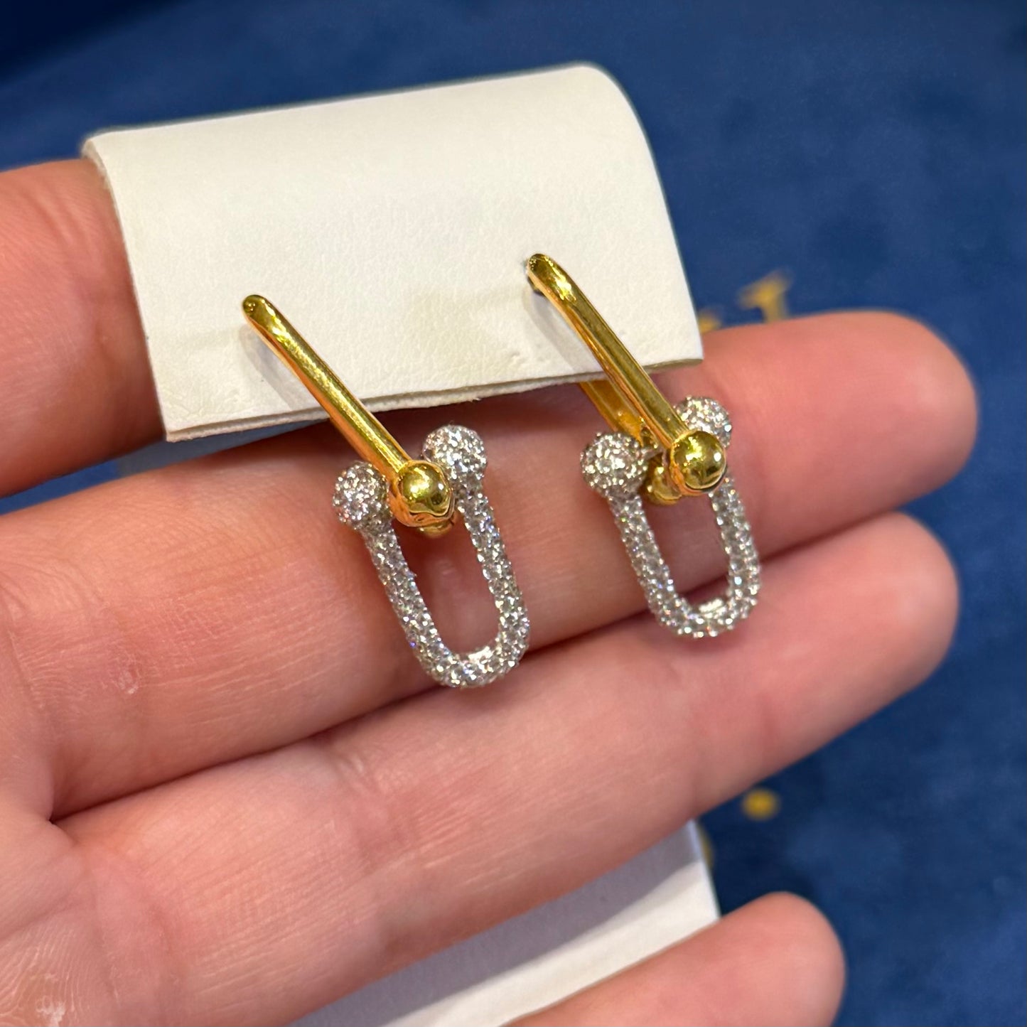 21K Gold Fancy Two-Tone Earrings