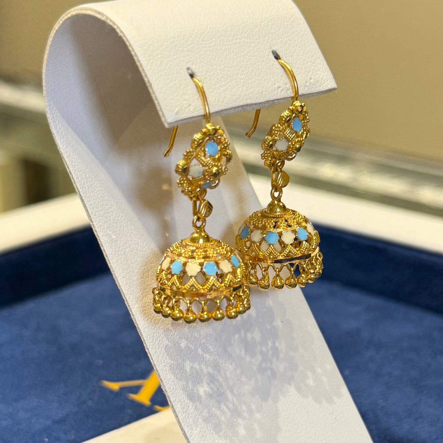 21K Gold Jhumka Earrings