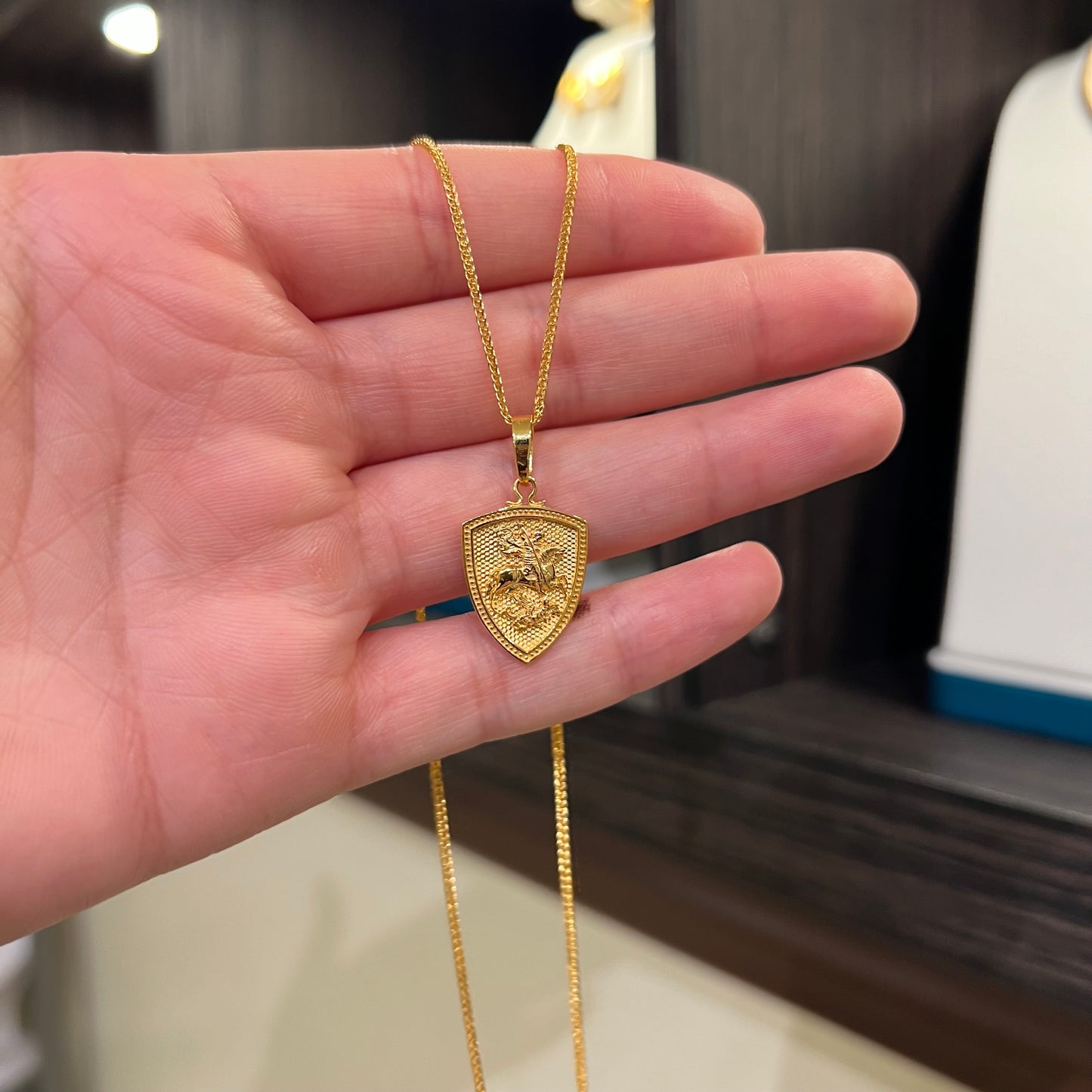 21K Gold Christian Necklace