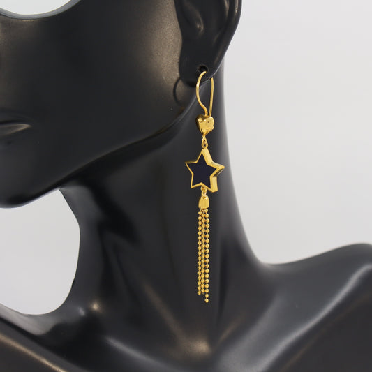 21K Gold Star Earrings