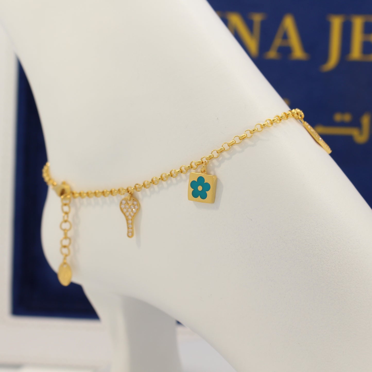 21K Gold Charms Anklet