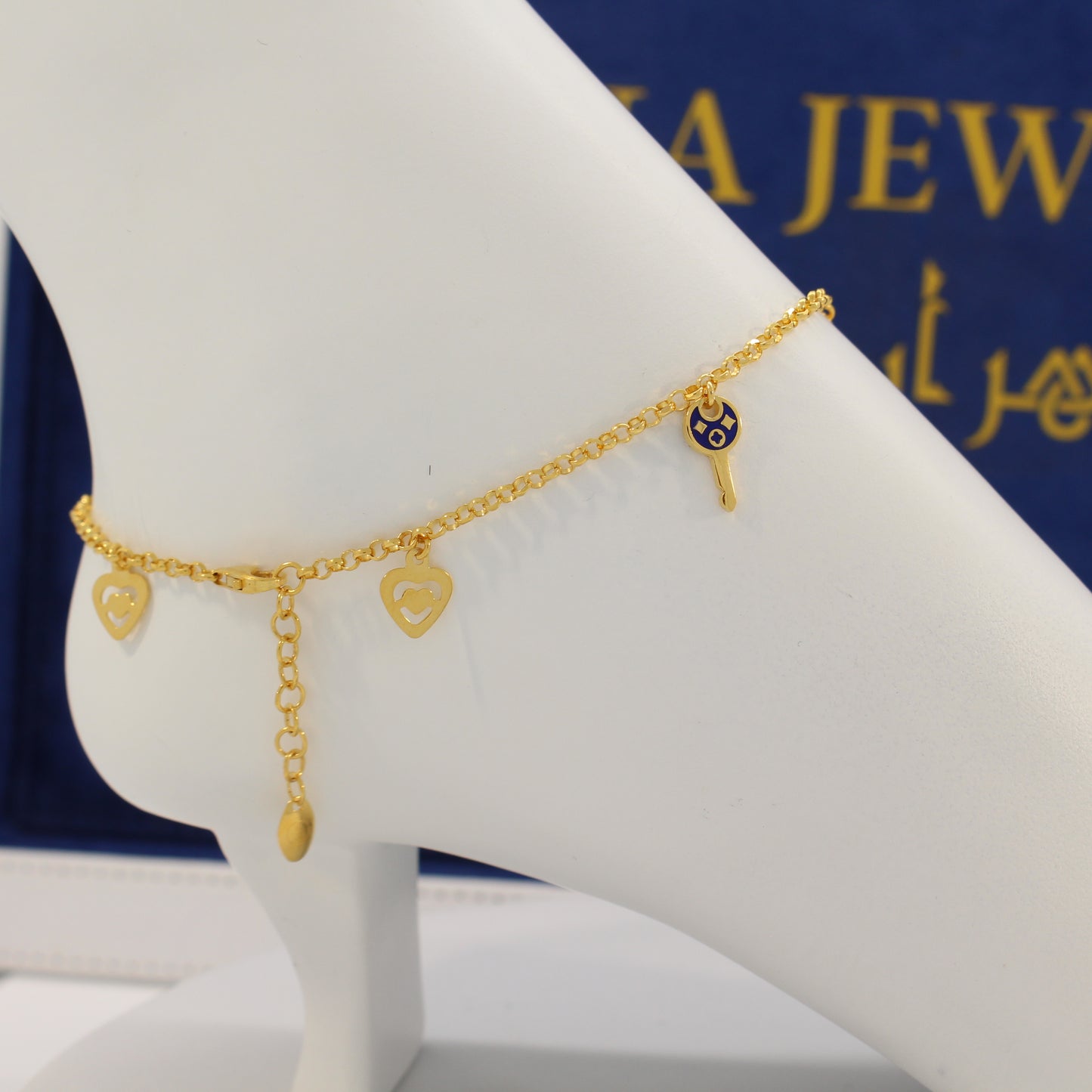 21K Gold Charms Anklet