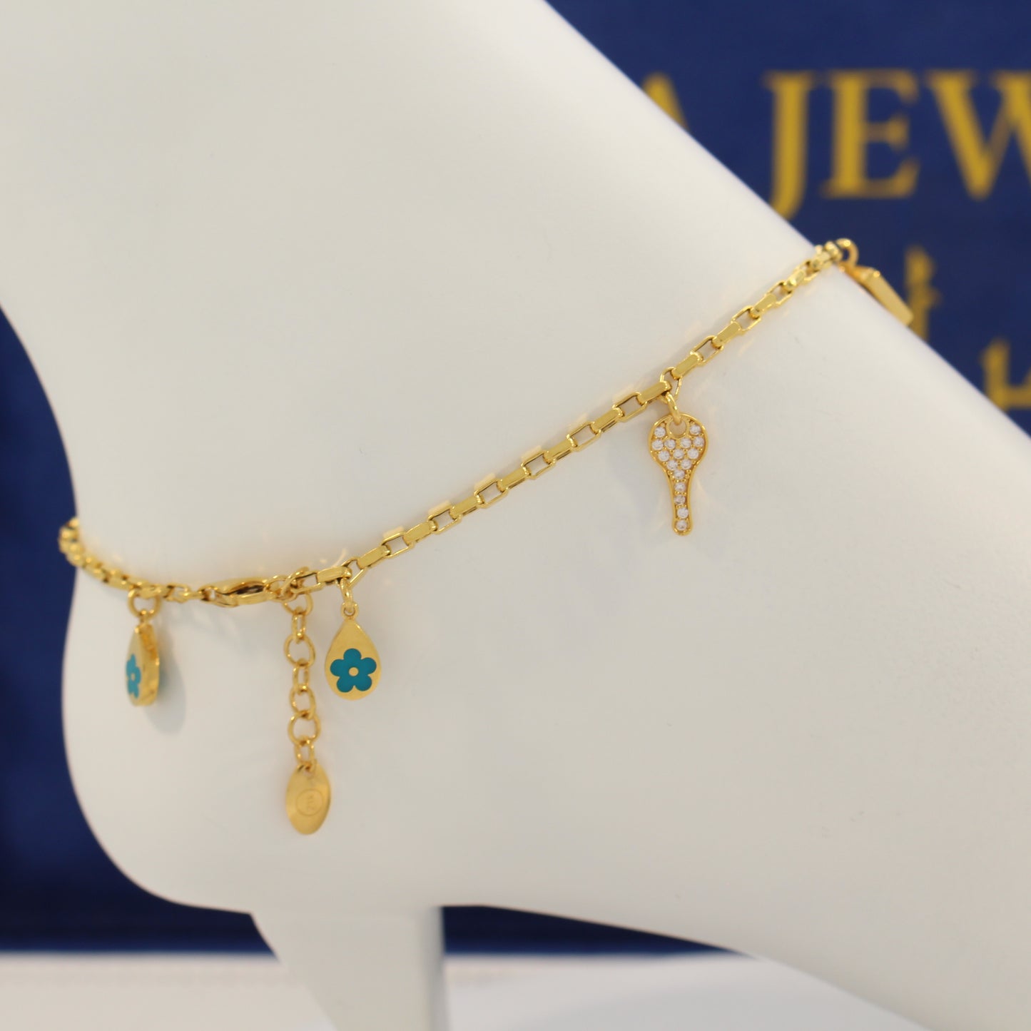 21K Gold Charms Anklet