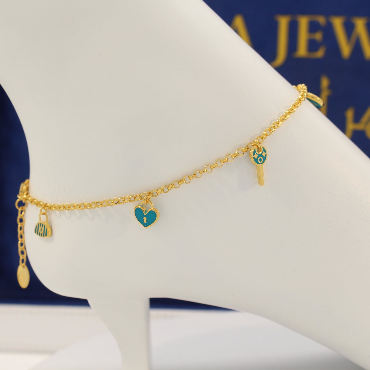 21K Gold Charms Anklet