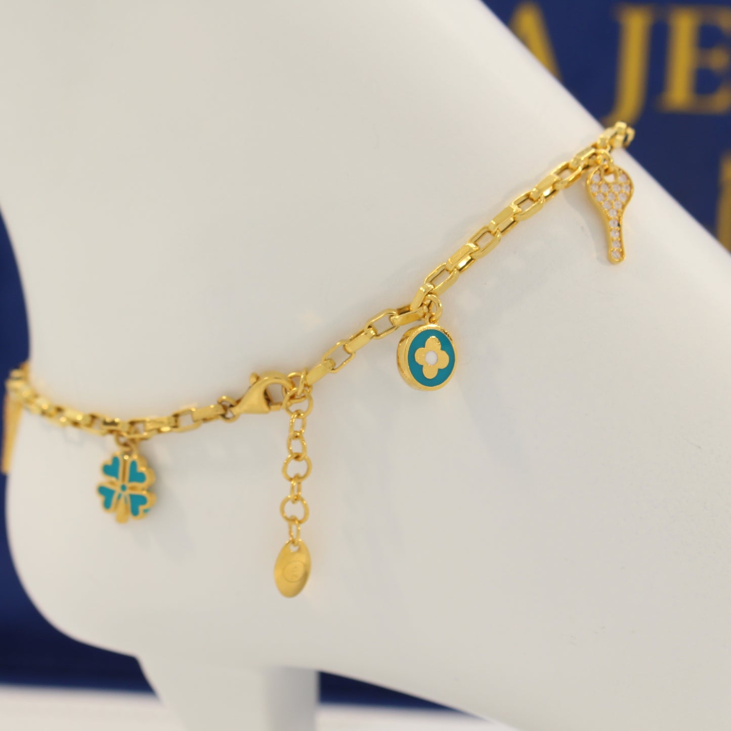21K Gold Charms Anklet