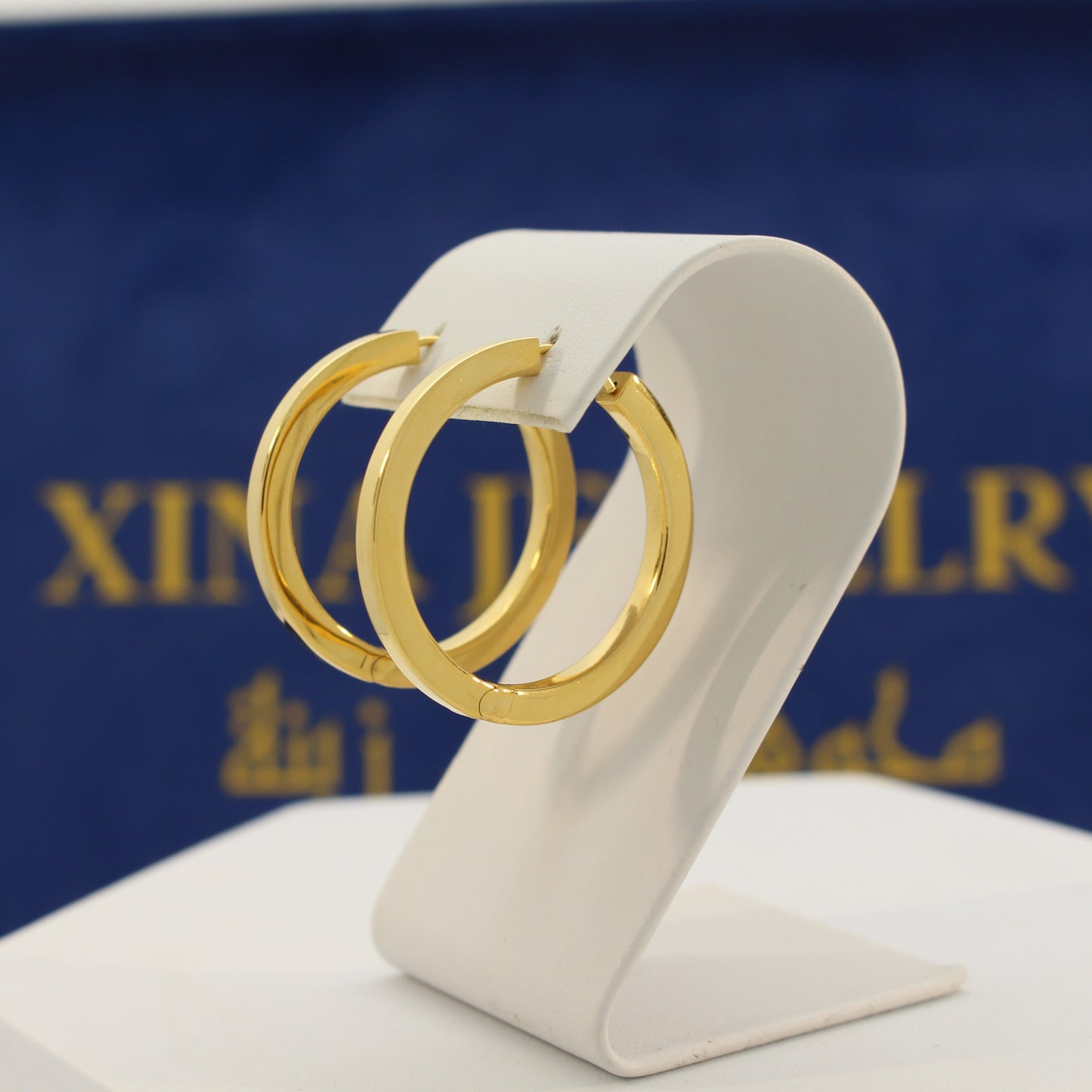 21K Gold Hoop Earrings