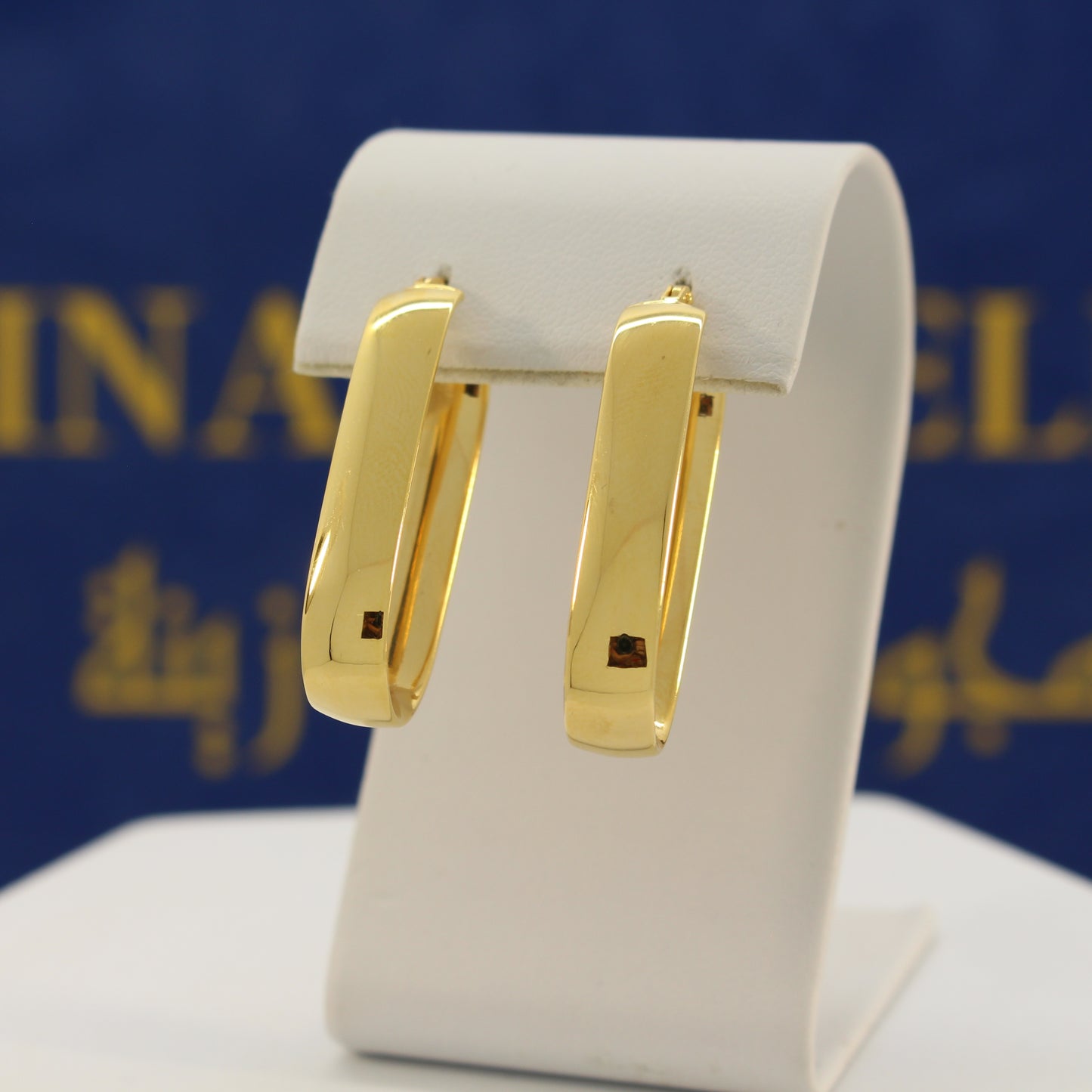 21K Gold Fancy Hoop Earrings