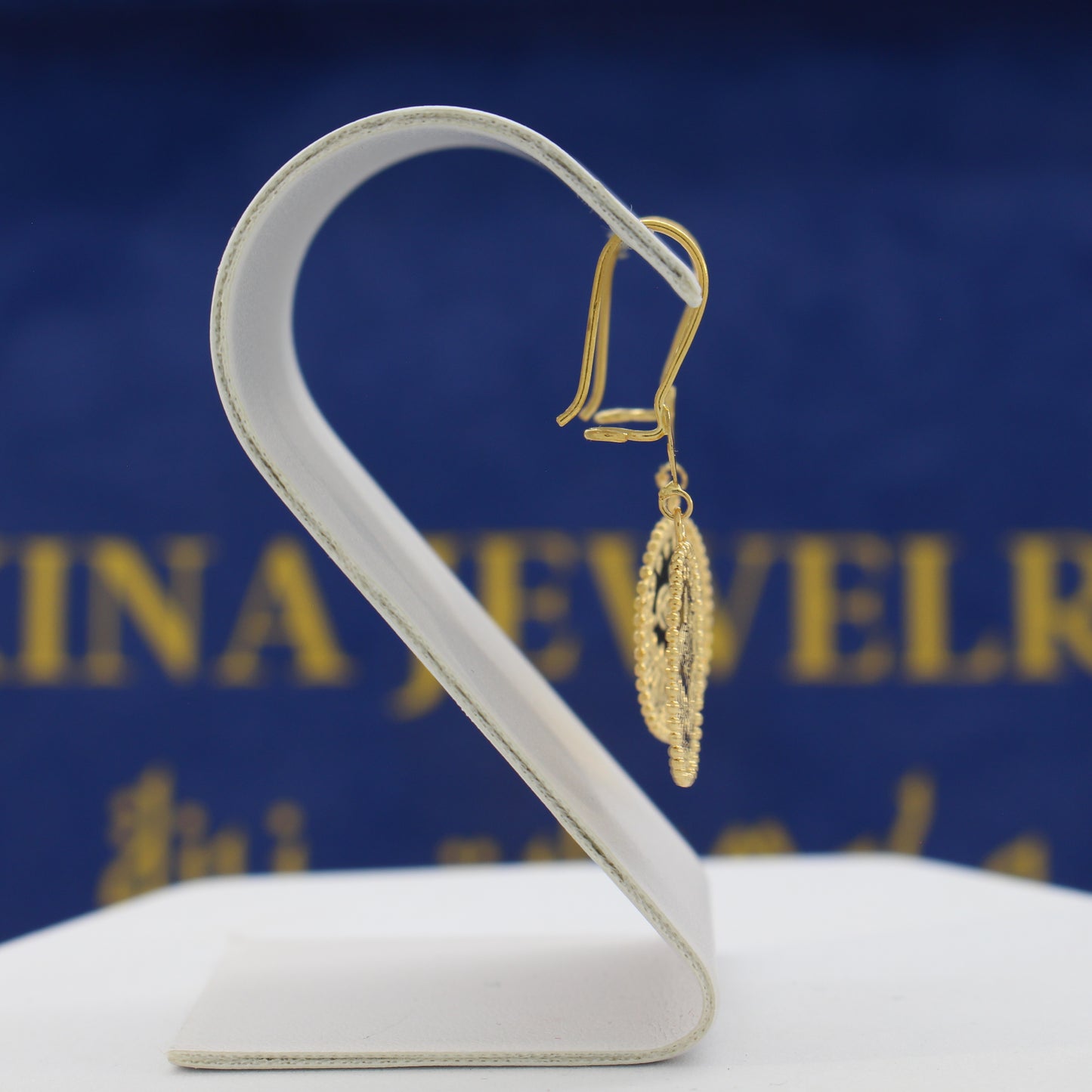 21K Gold Coin Style Earrings