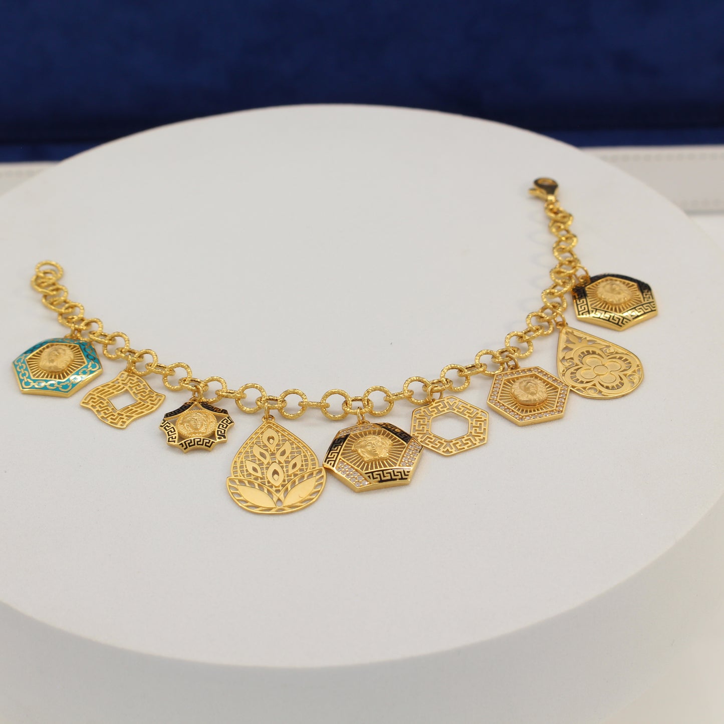 21K Gold Charms Bracelet