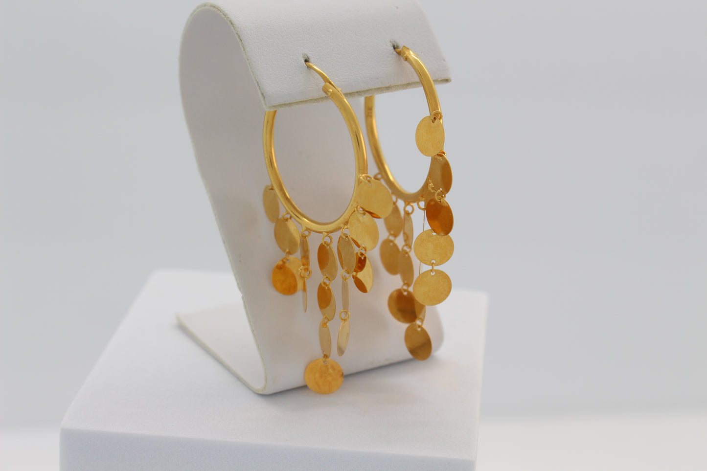 21K Gold Hoop Earrings