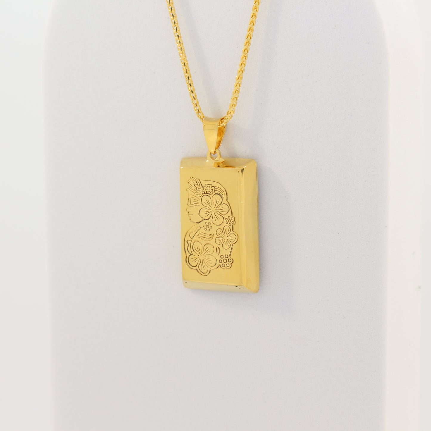 21K Gold Bar Necklace (Large)
