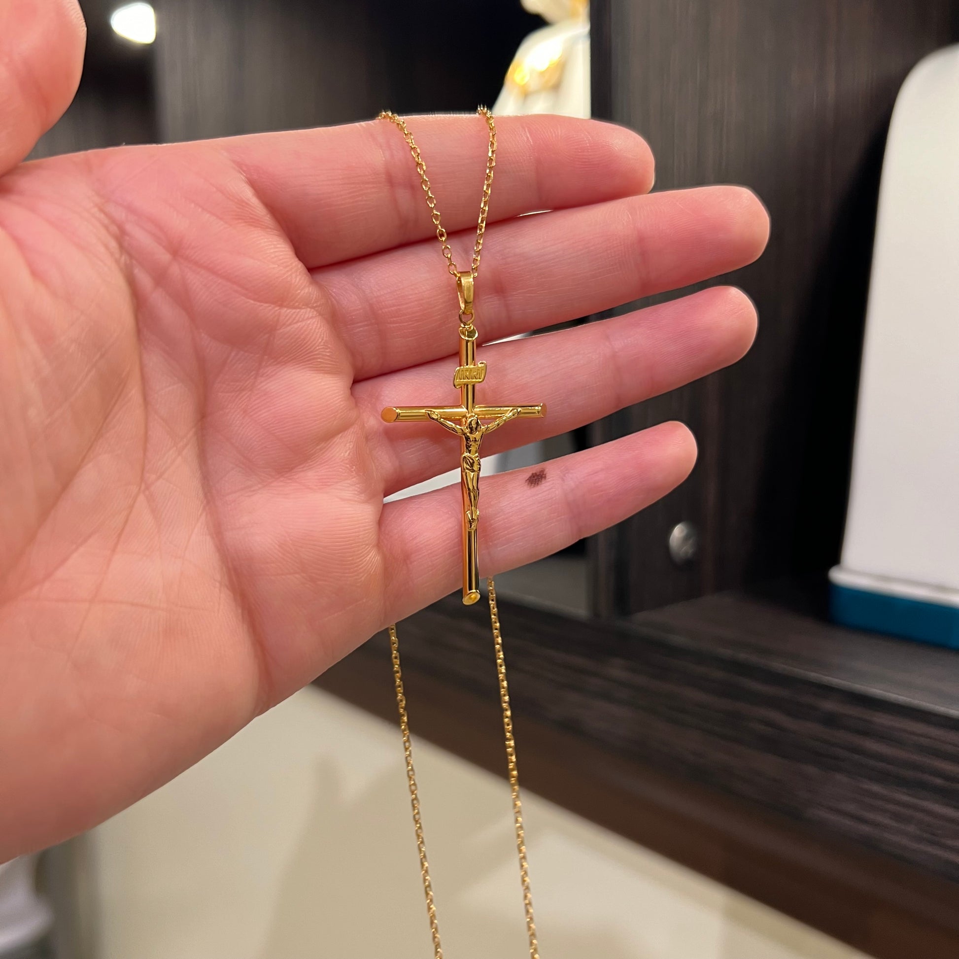 21K Gold Cross Necklace – Xina Jewelry