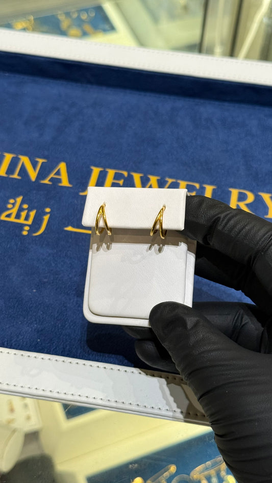 21K Gold Huggie Earrings