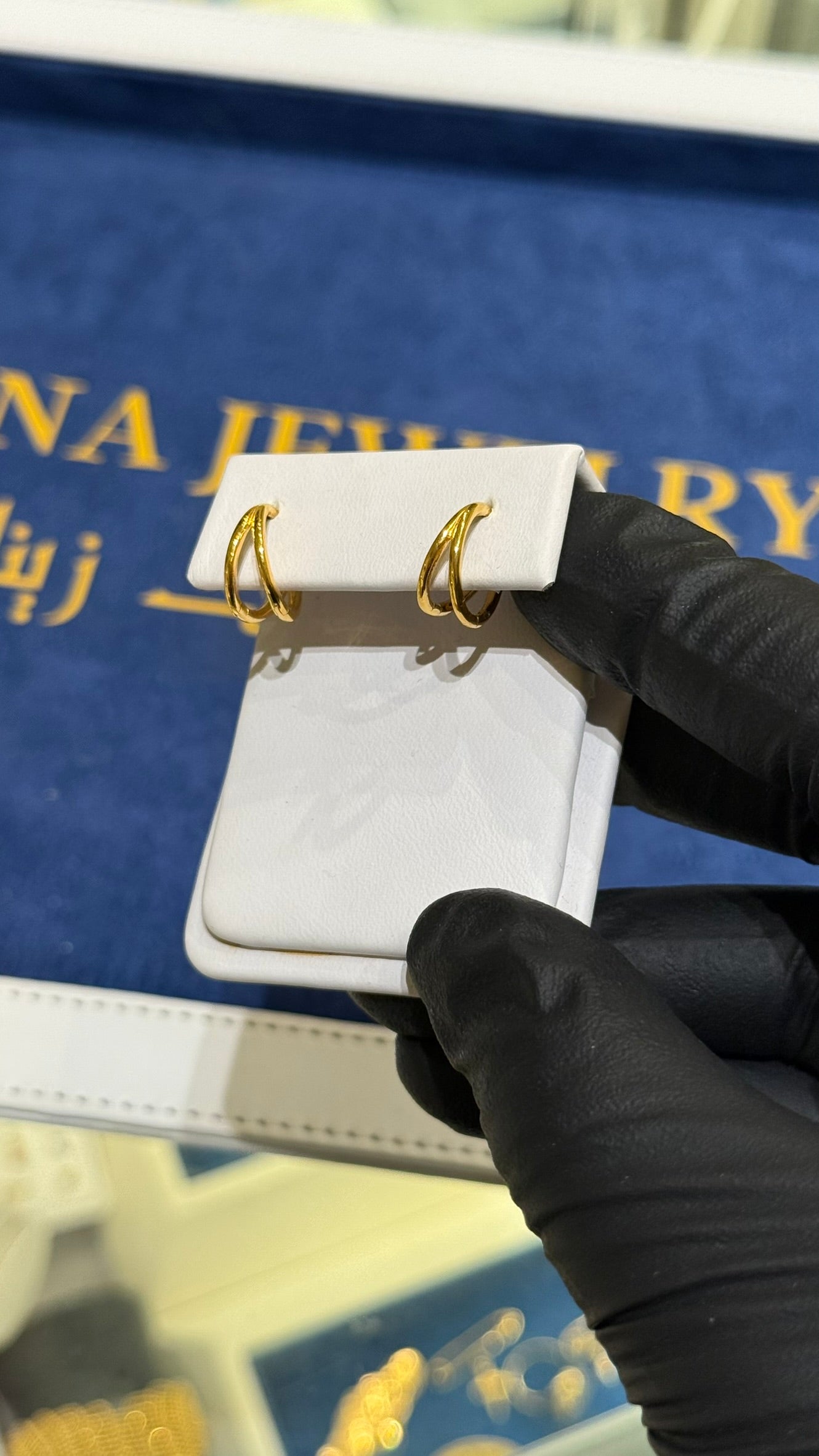 21K Gold Huggie Earrings