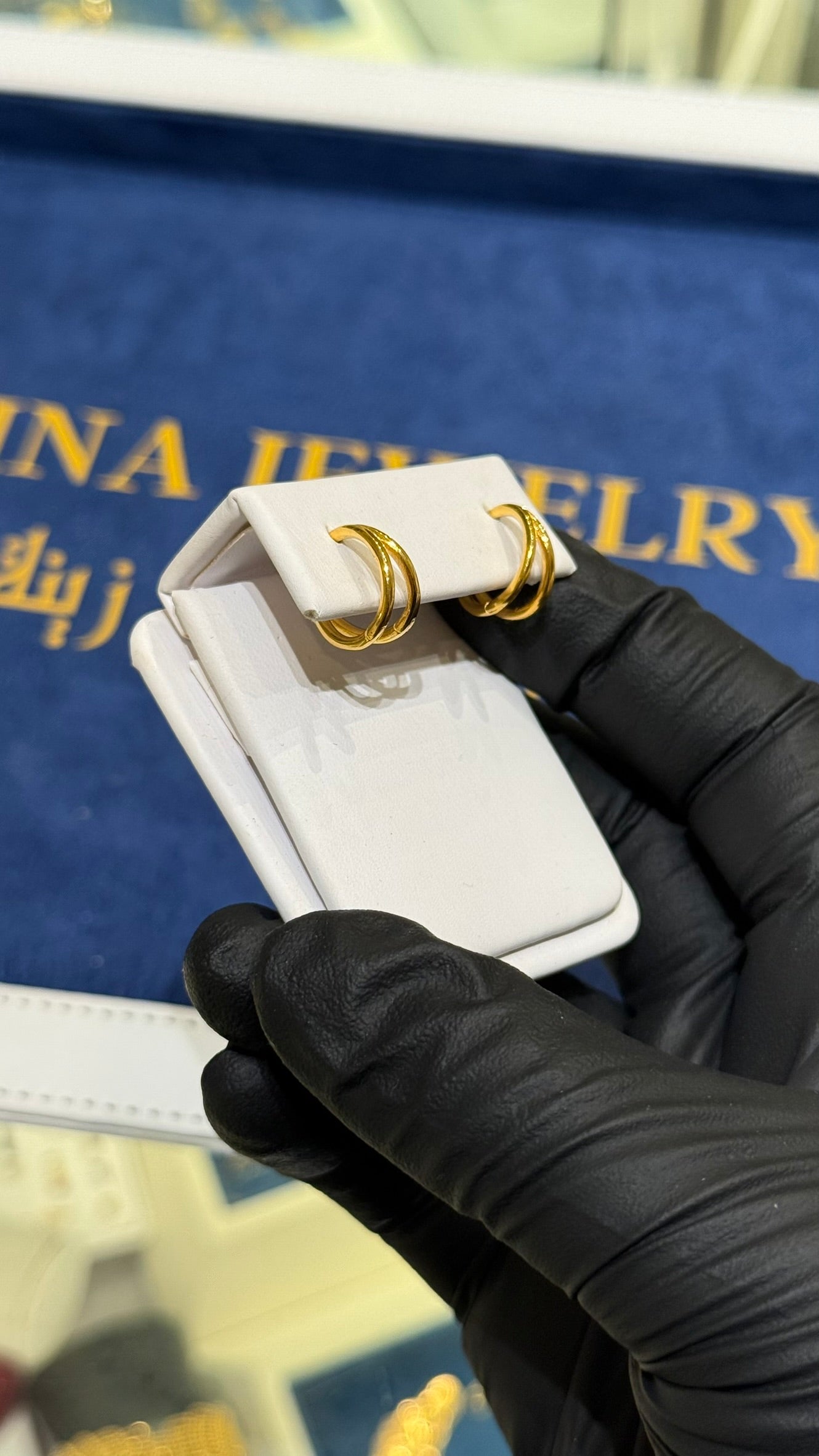 21K Gold Huggie Earrings