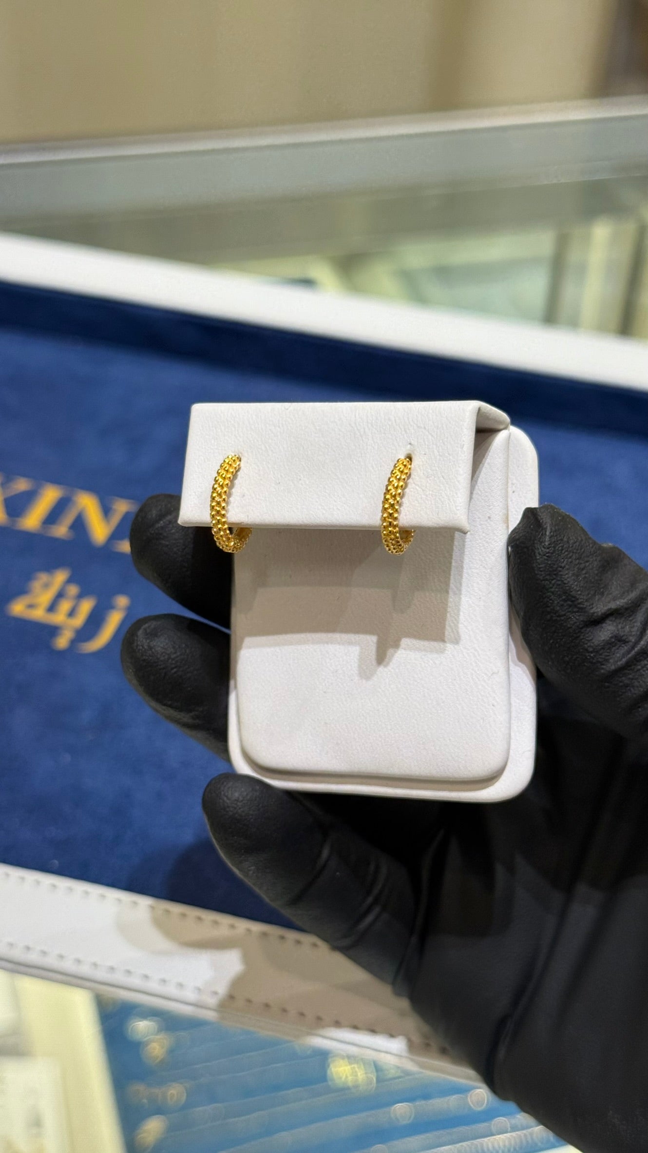 21K Gold Huggie Earrings