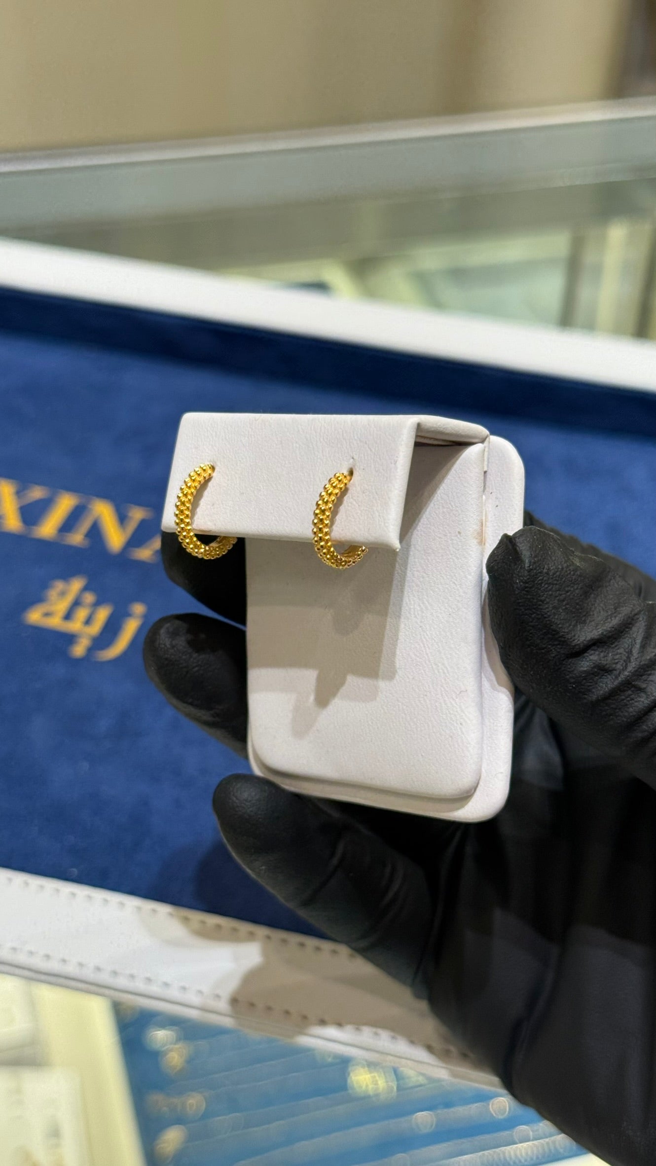 21K Gold Huggie Earrings