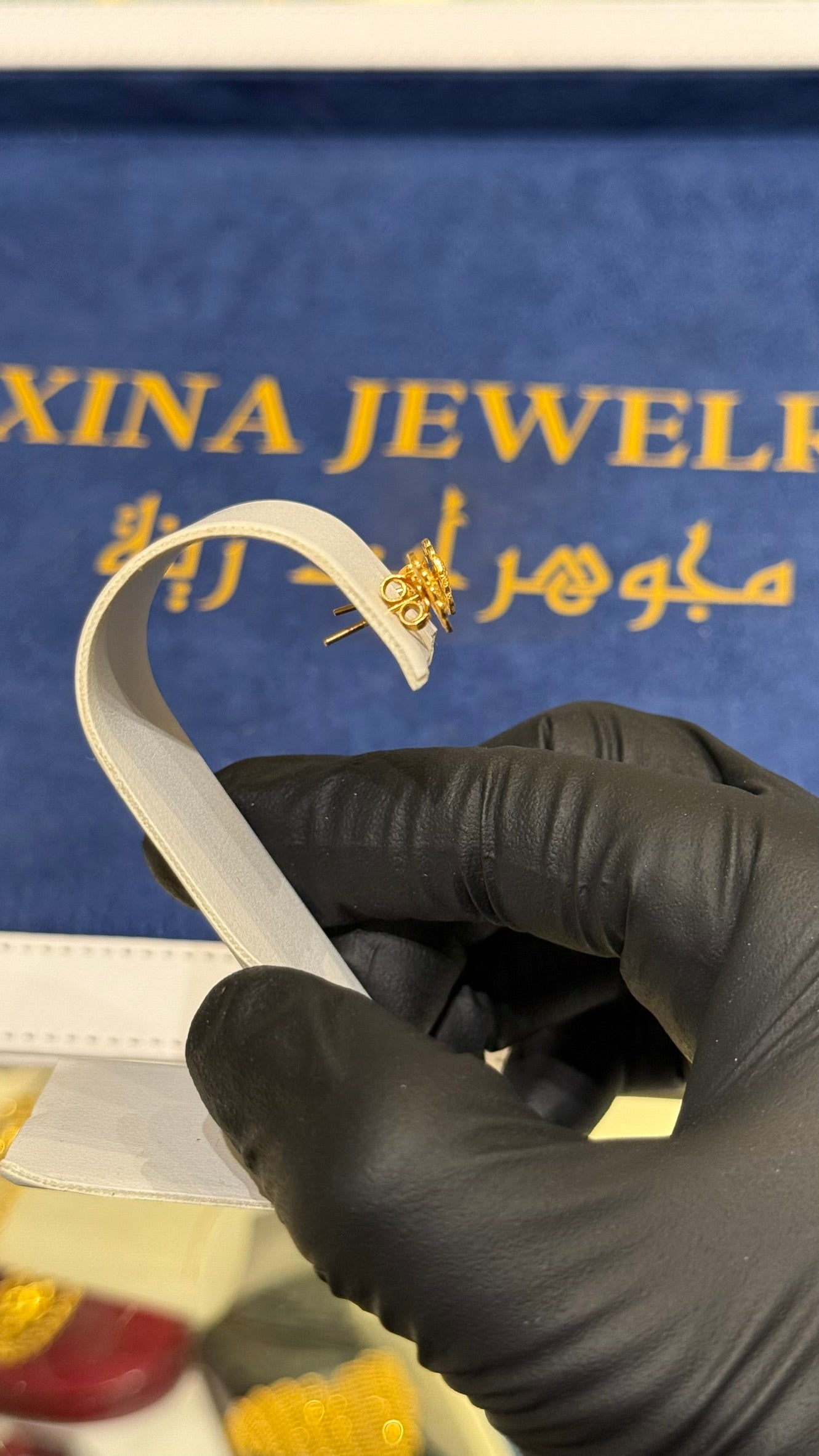 21K Gold Stud Earrings