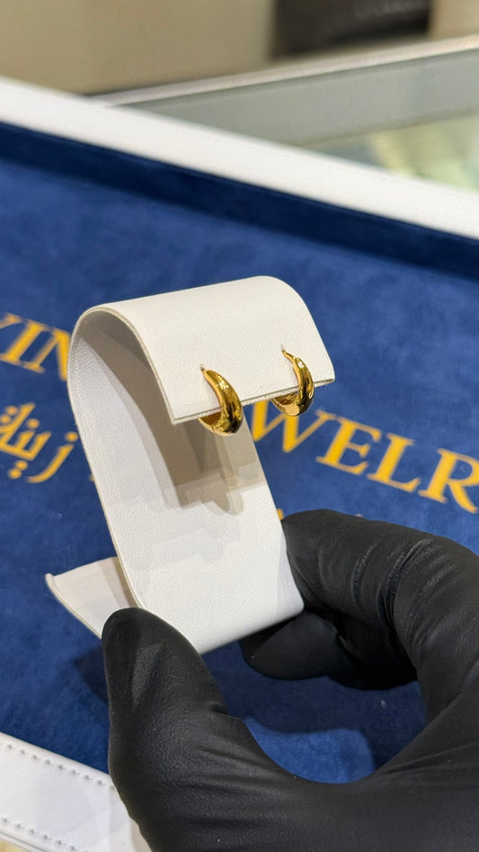 21K Gold Huggie Earrings