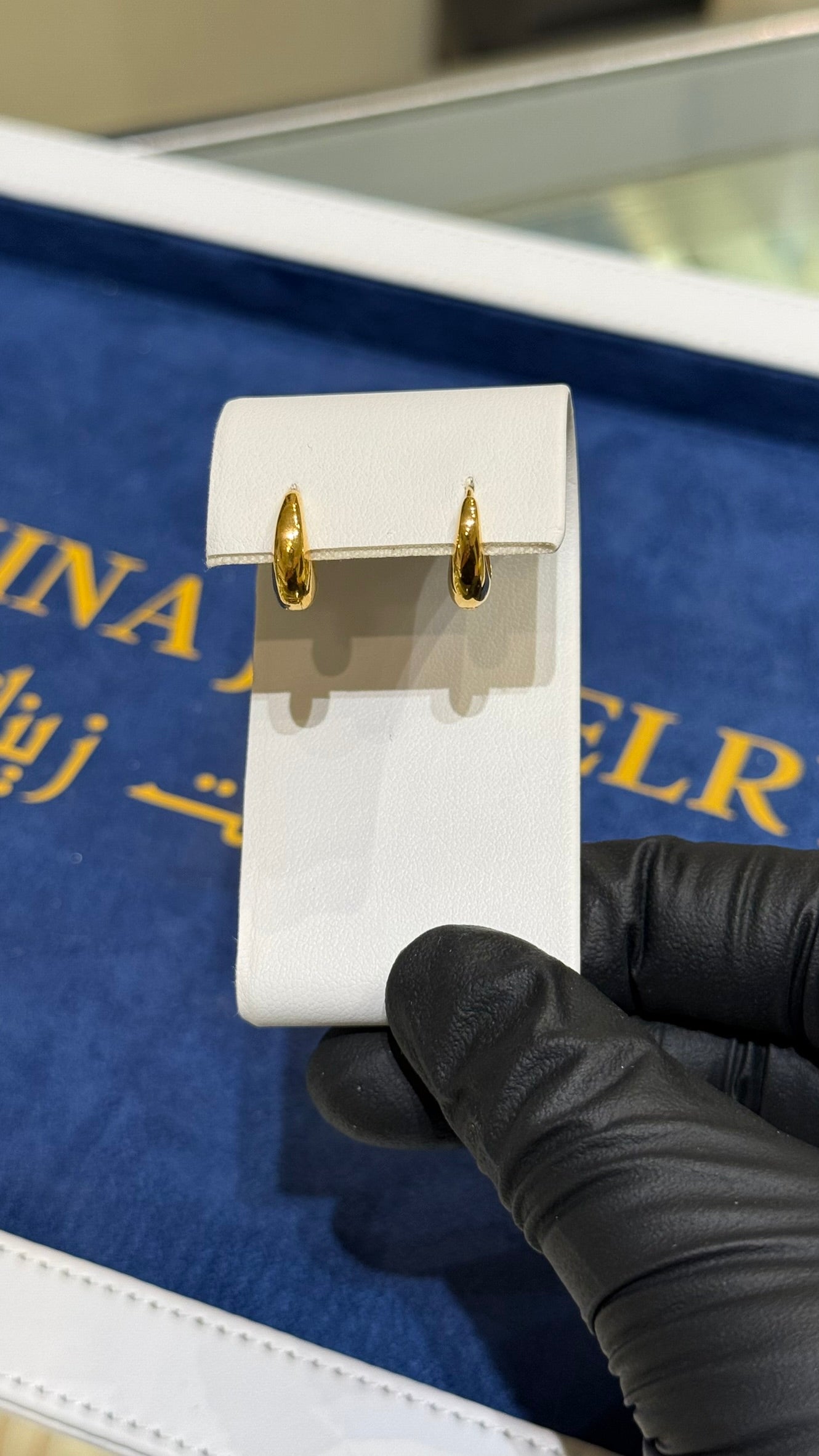 21K Gold Huggie Earrings