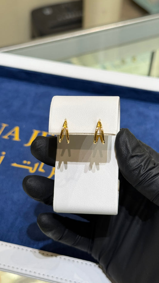 21K Gold Huggie Earrings