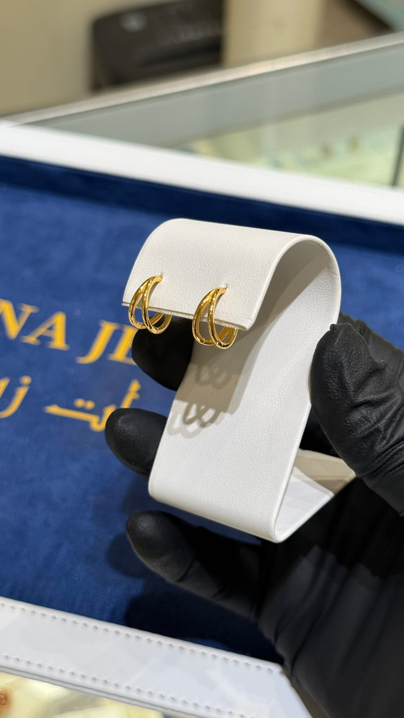 21K Gold Huggie Earrings