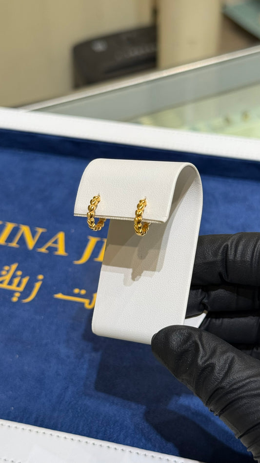 21K Gold Huggie Earrings