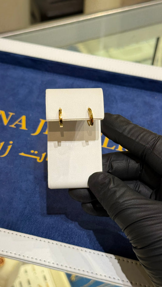 21K Gold Huggie Earrings