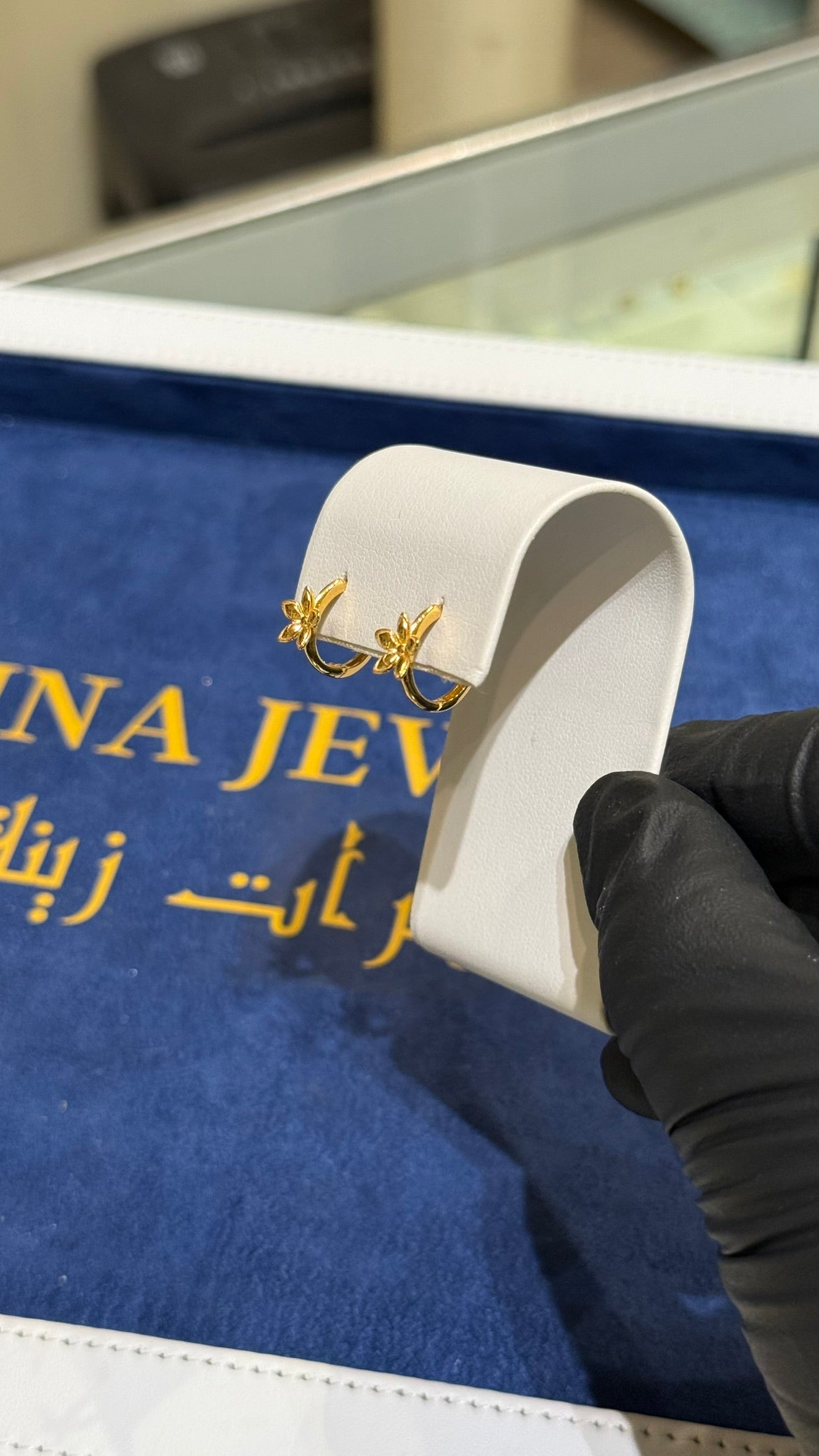 21K Gold Huggie Earrings