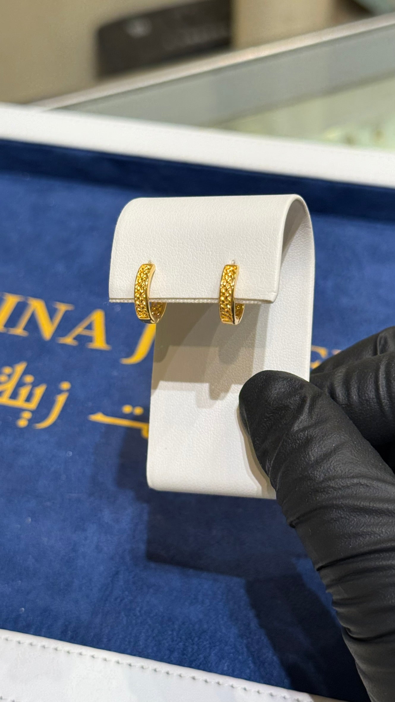 21K Gold Huggie Earrings