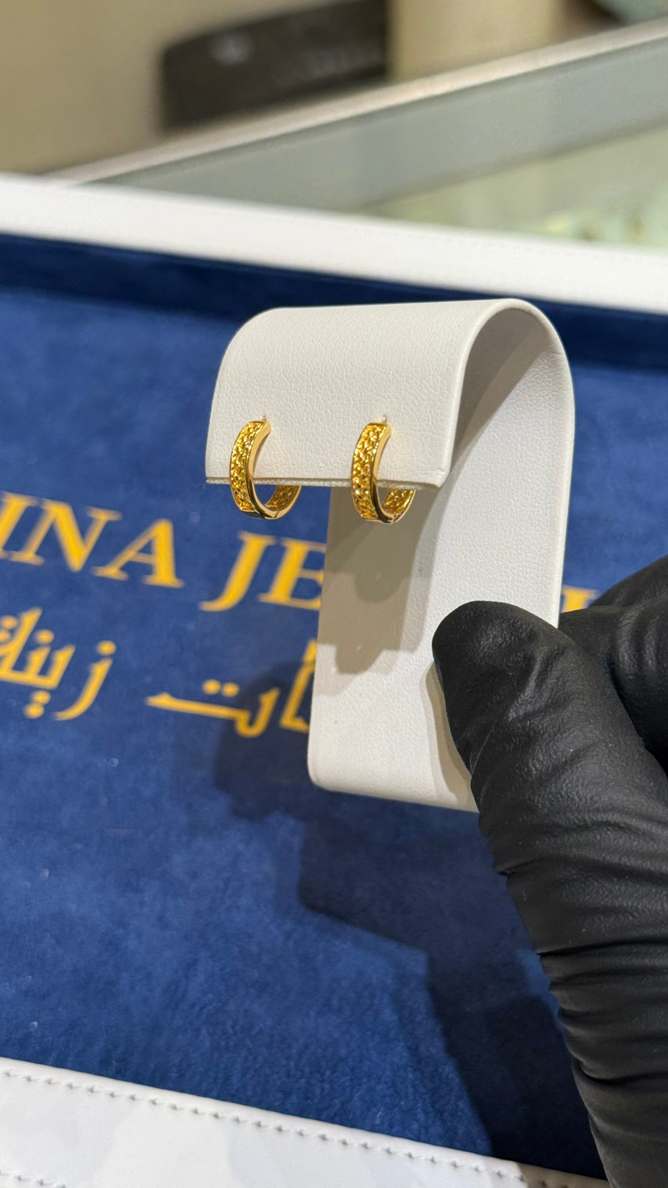 21K Gold Huggie Earrings