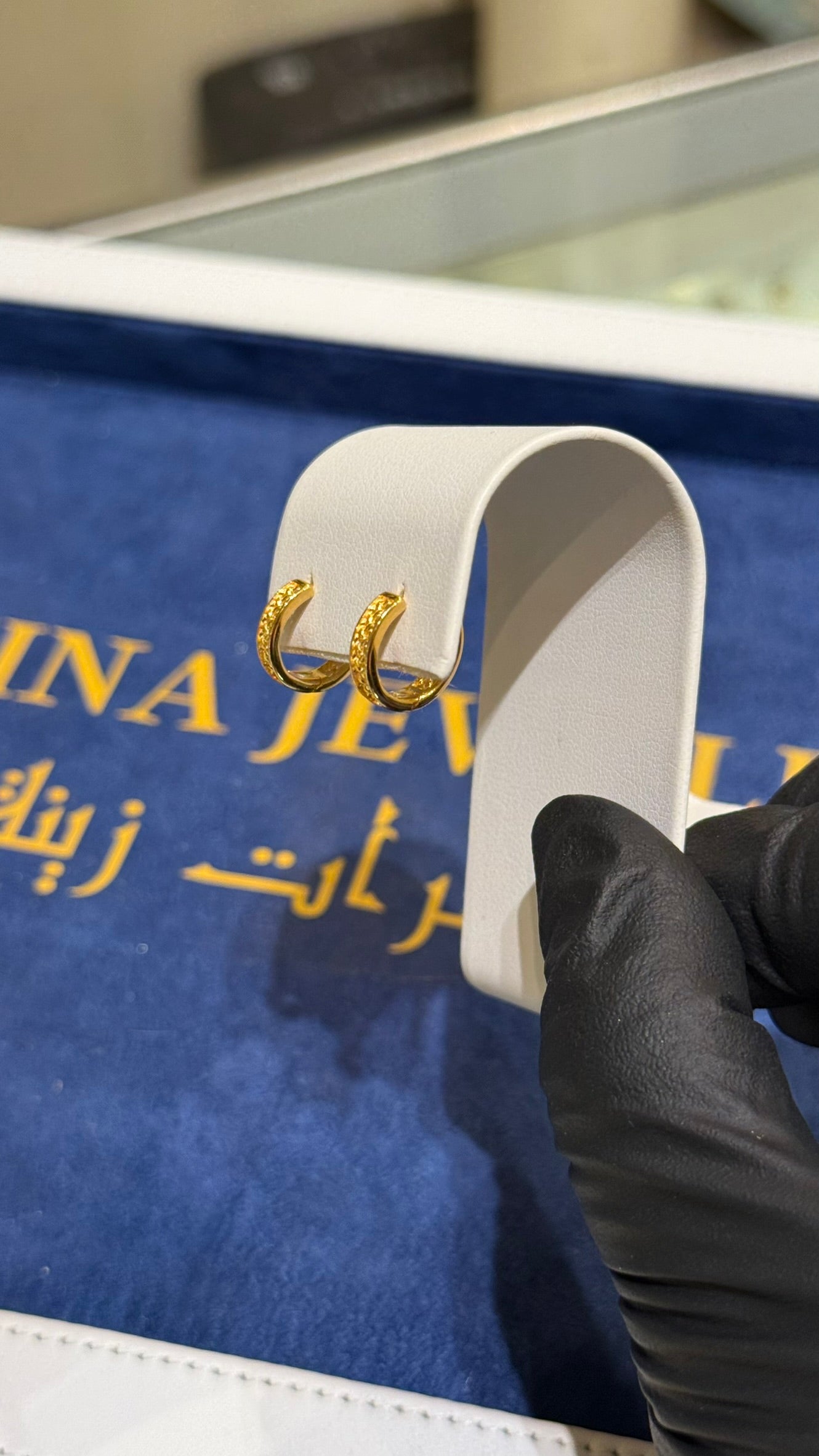 21K Gold Huggie Earrings