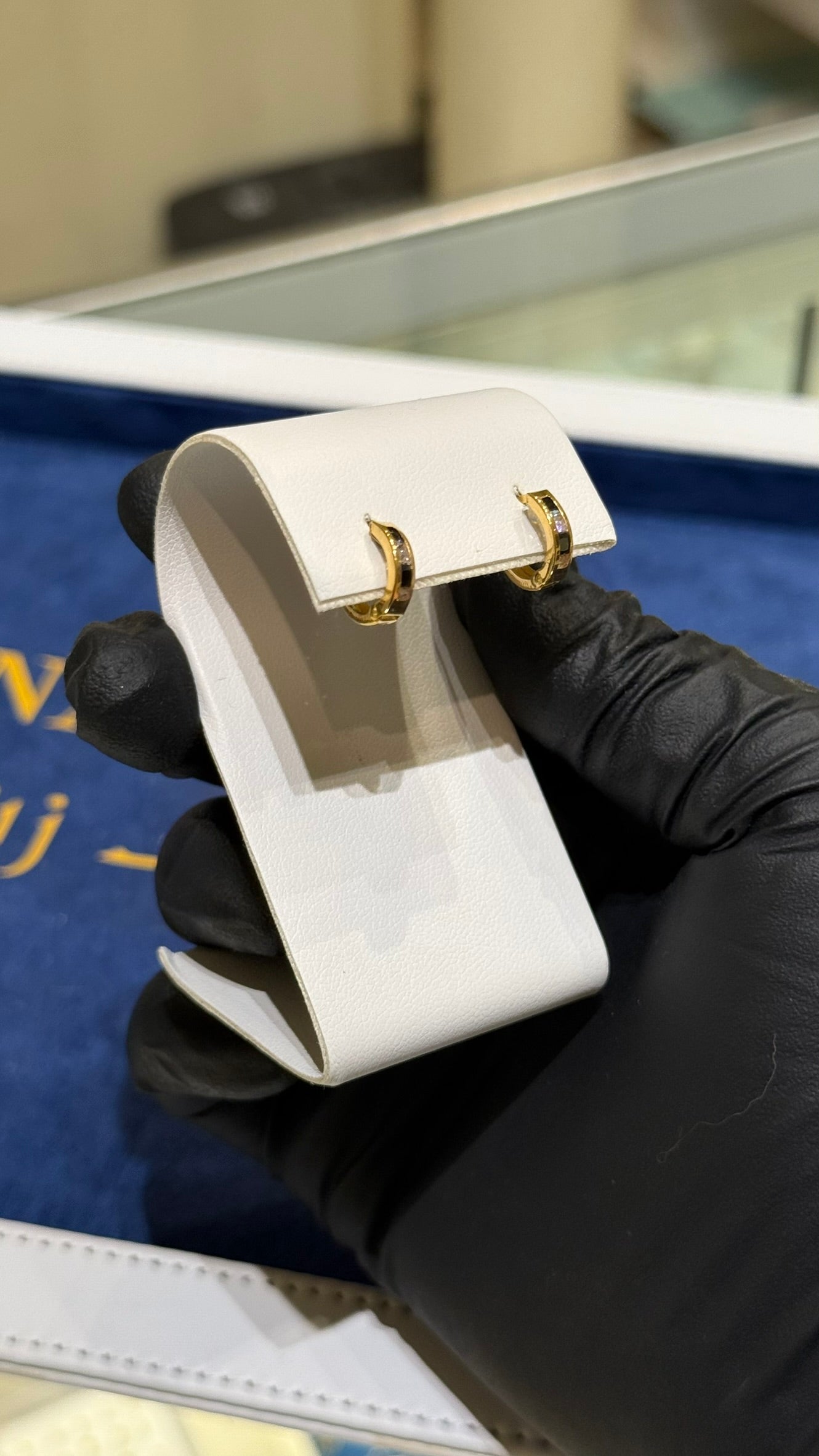 21K Gold Huggie Earrings