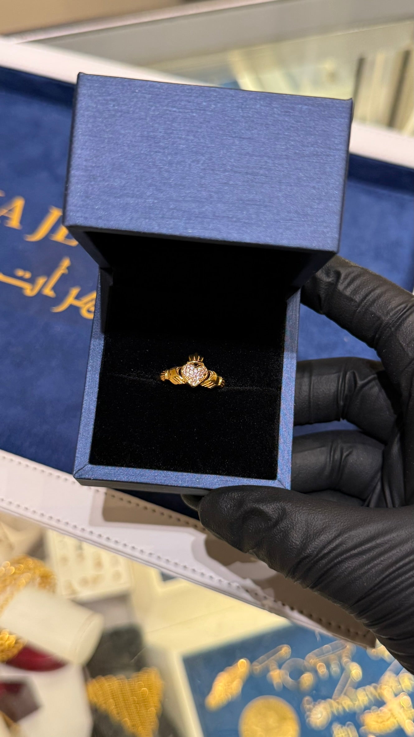 21K Gold Claddagh Ring