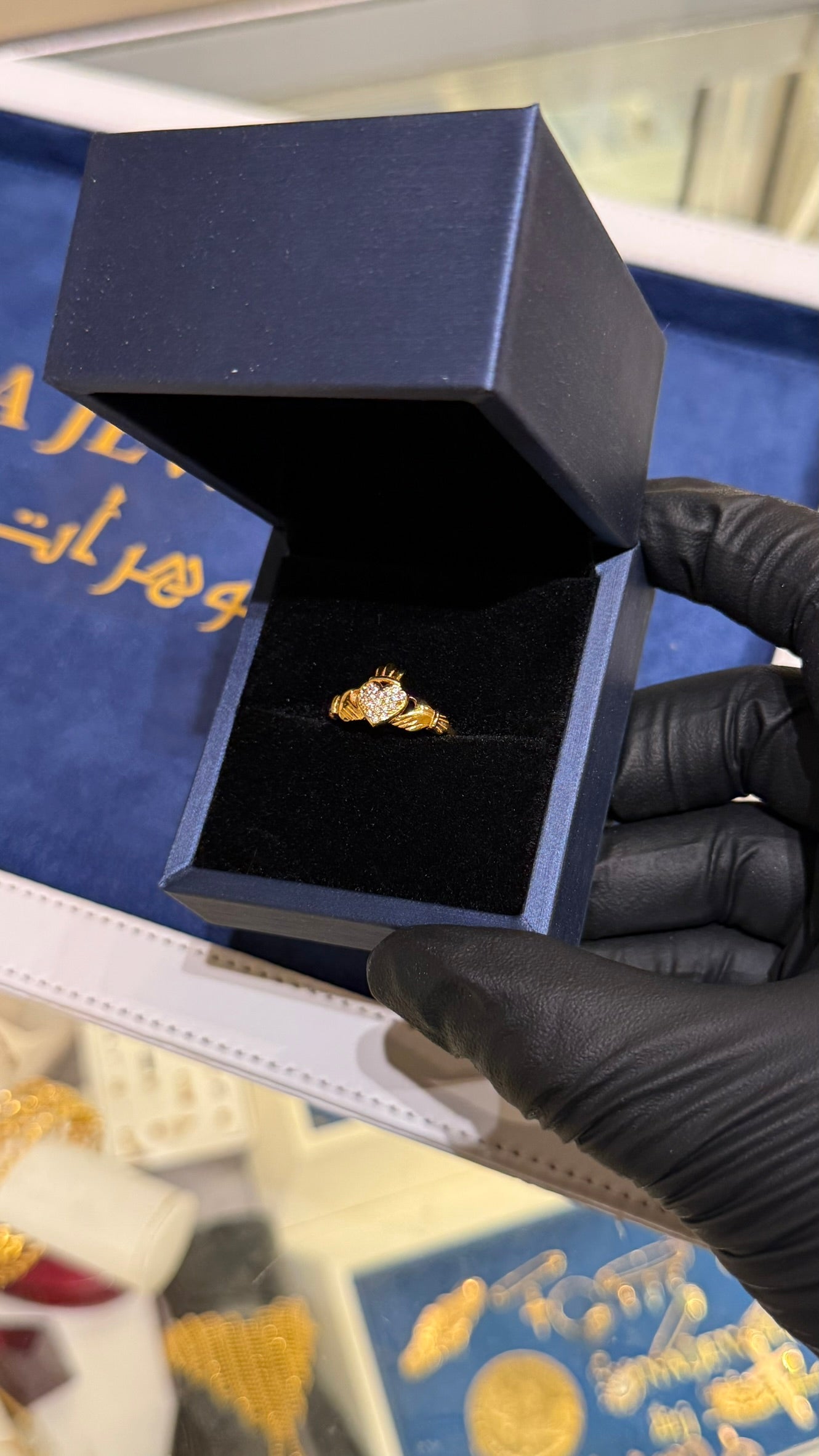 21K Gold Claddagh Ring