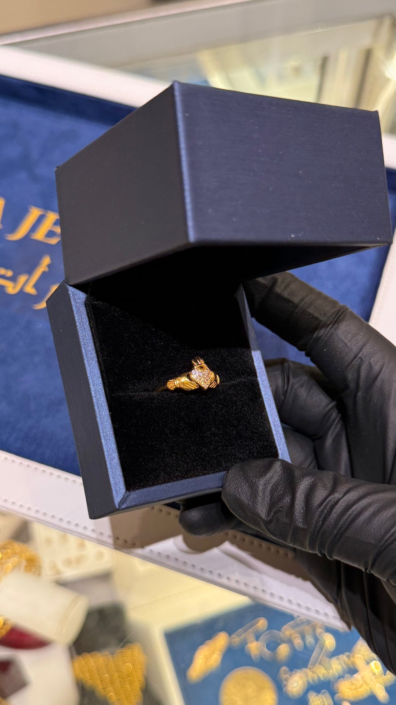 21K Gold Claddagh Ring