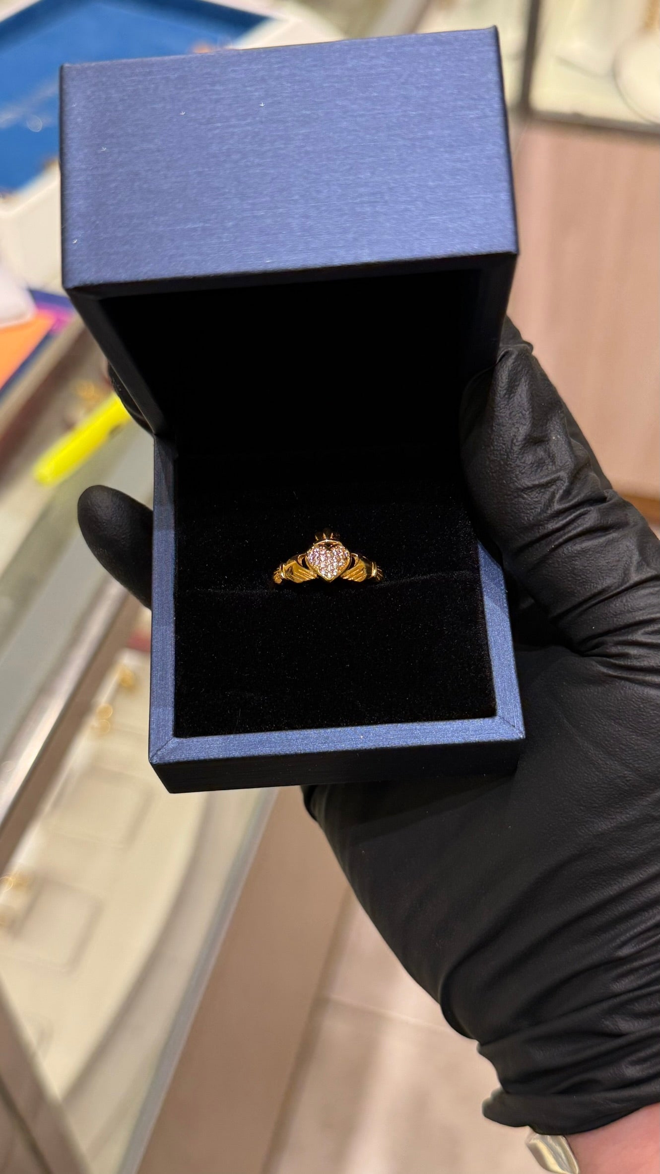 21K Gold Claddagh Ring