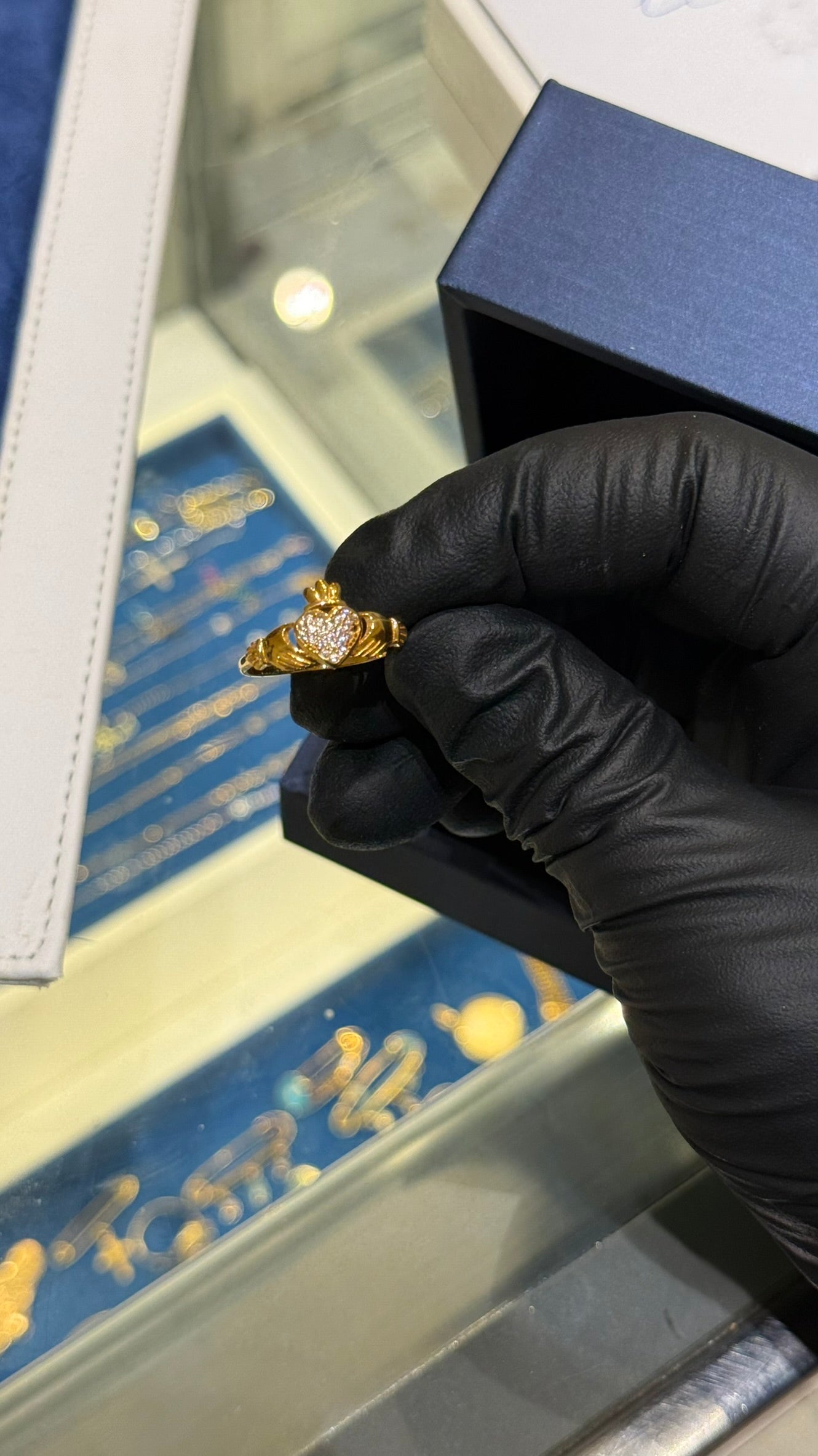 21K Gold Claddagh Ring