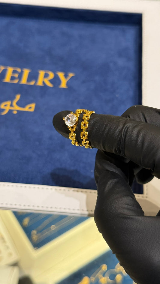 21K Gold Bridal Ring