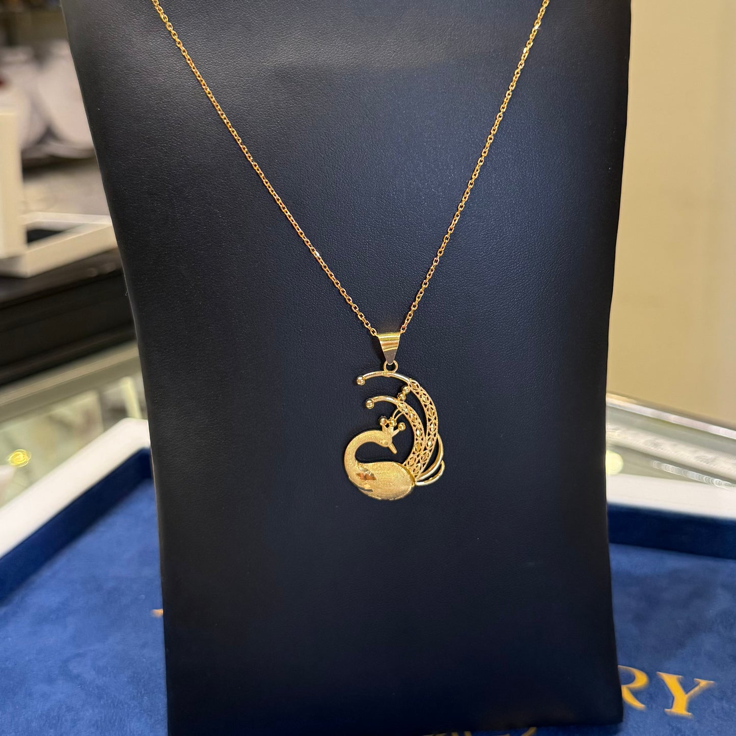 21K Gold Peacock Necklace