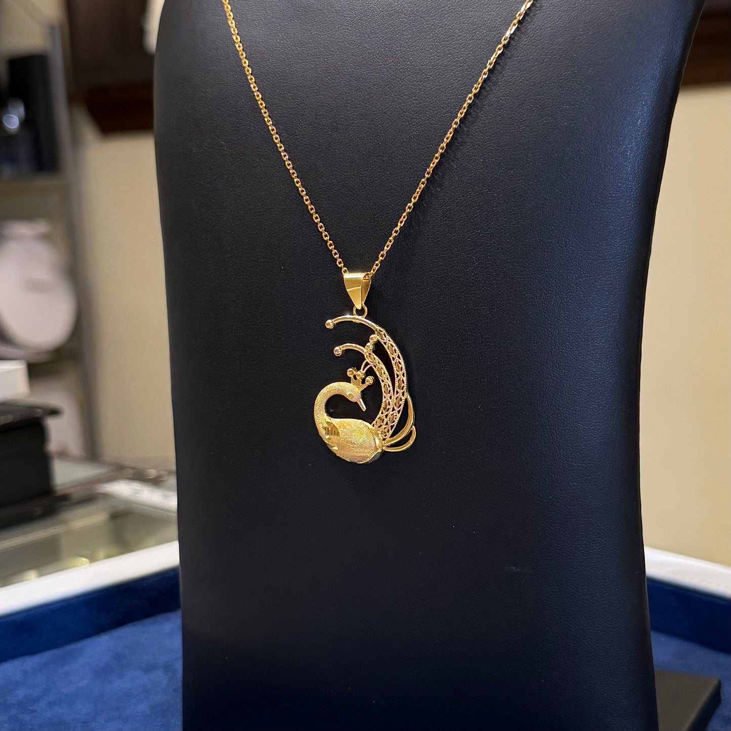 21K Gold Peacock Necklace