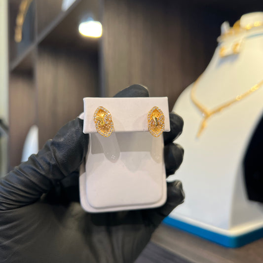 21K Gold Butterfly Earrings