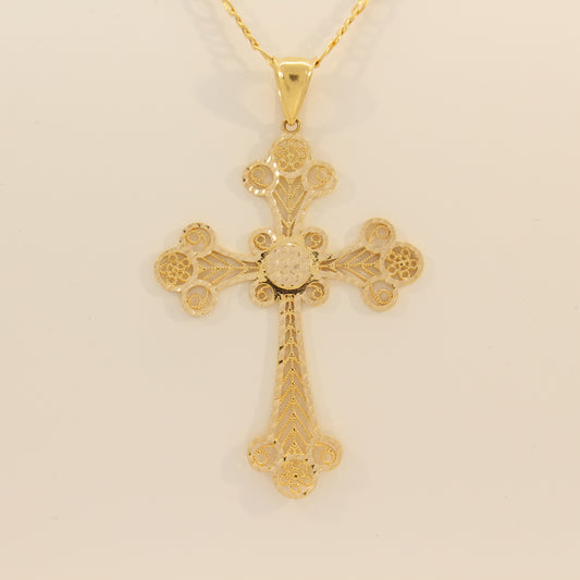 21K Gold Cross Necklace PENDANT ONLY