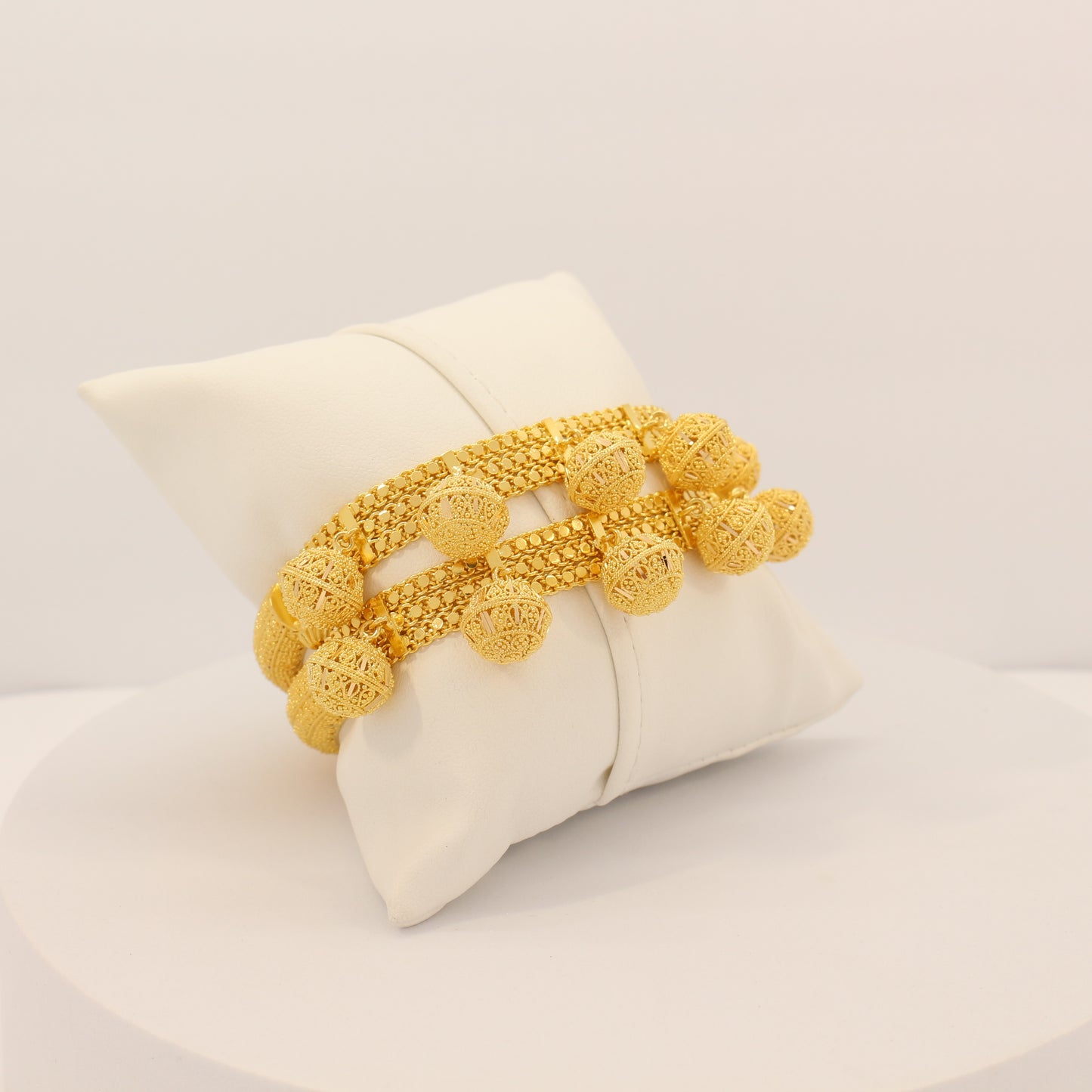 21K Gold Indian Style Cuff Bracelets