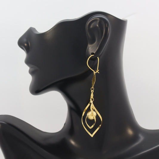 21K Gold Chandelier Earrings