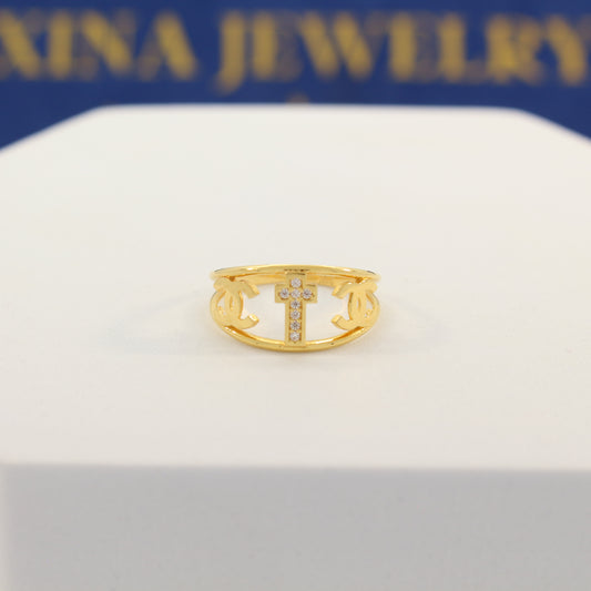 21K Gold Fancy Ring (size 8)