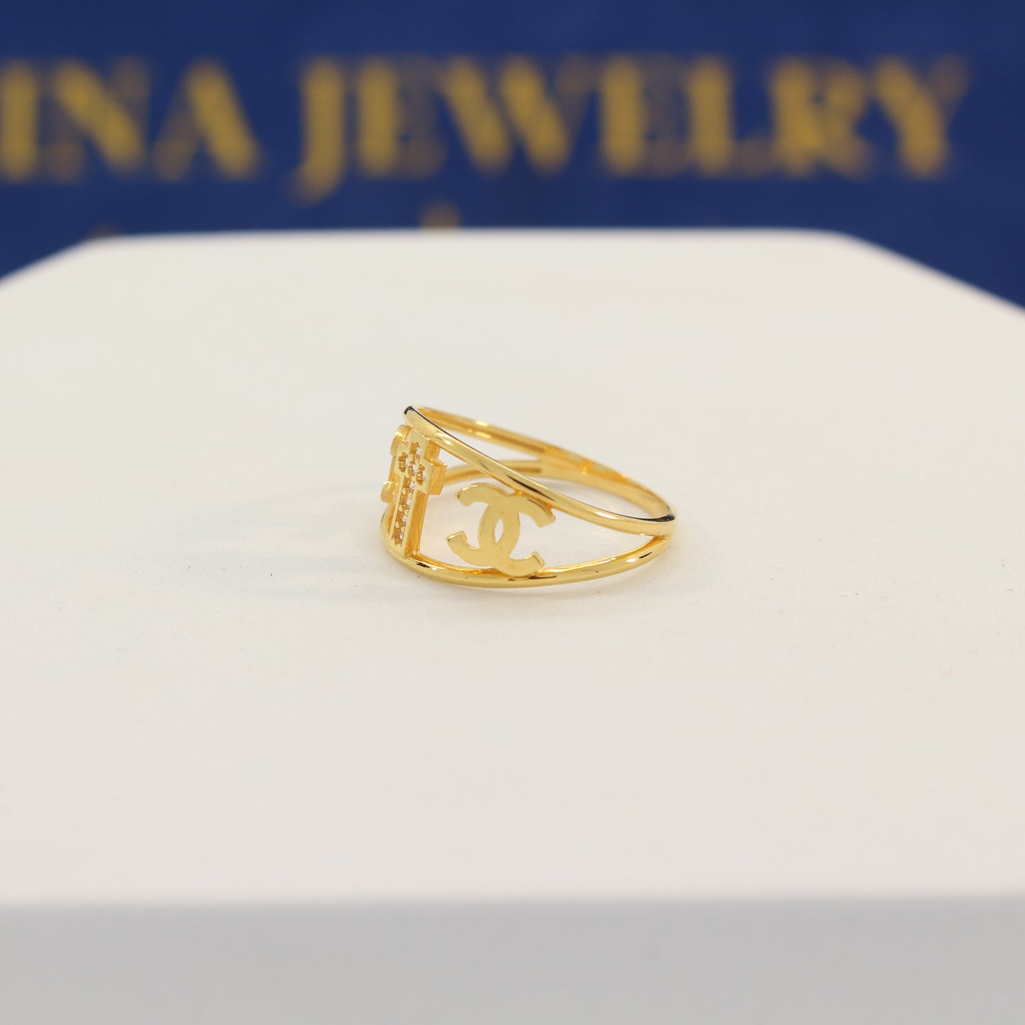 21K Gold Fancy Ring (size 8)